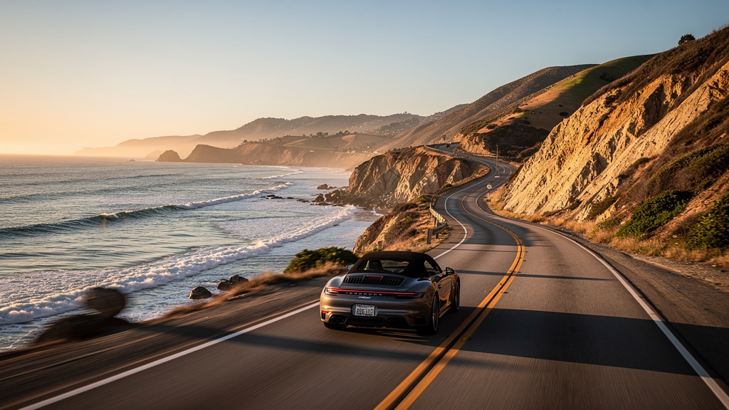 パシフィック・コースト・ハイウェイからのマリブの絶景