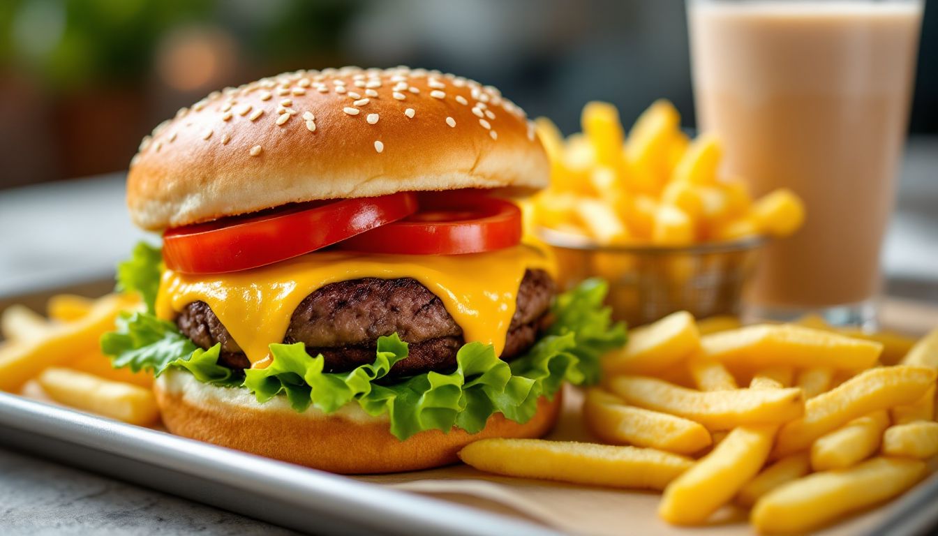 バーガーとポテトとシェイク