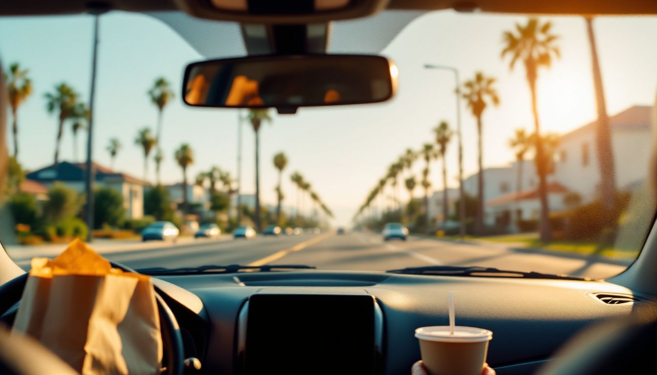 車内からのテイクアウト風景