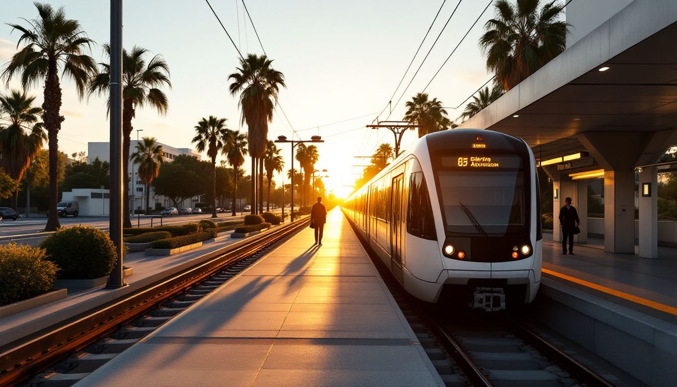 LAX/Metro Transit Centerと接続するMetro鉄道のイメージ