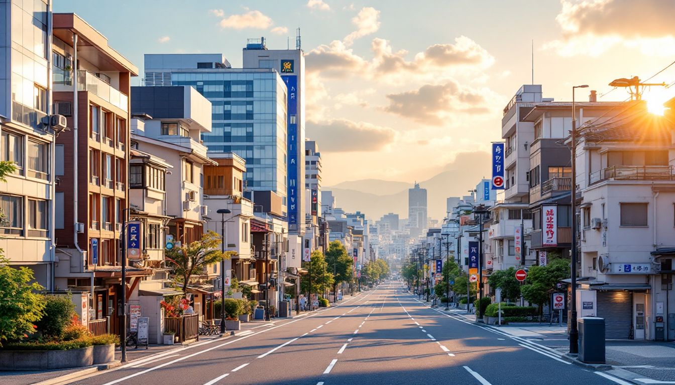 新旧が調和する日本の街並み