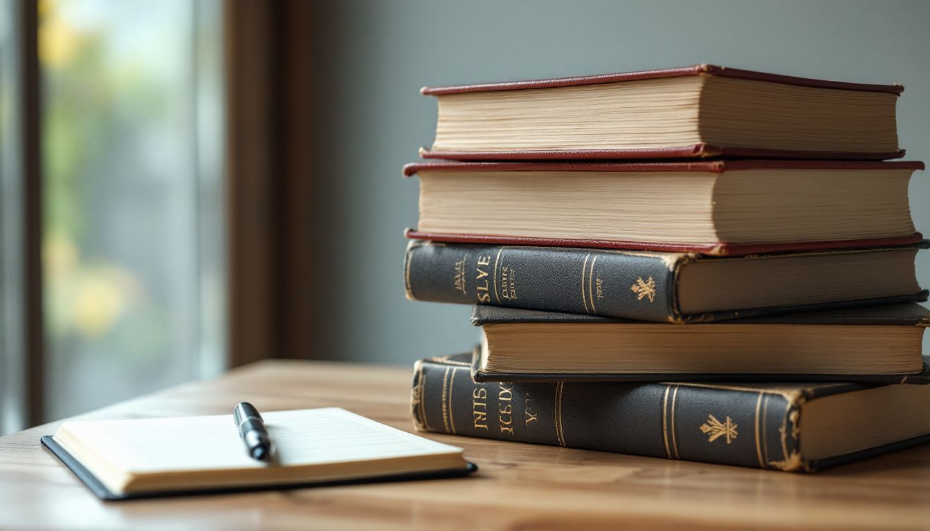 分厚い参考書と英語学習